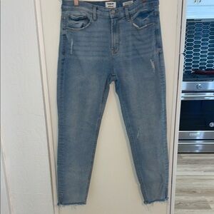 Kensie Blue The Ultimate High Rise Skinny Jeans lightly distressed | 12/31